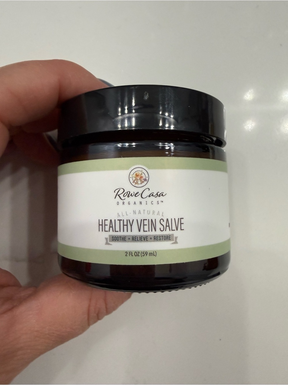 Rowe Casa Organics All-Natural Healthy Vein Salve 2 FL OZ